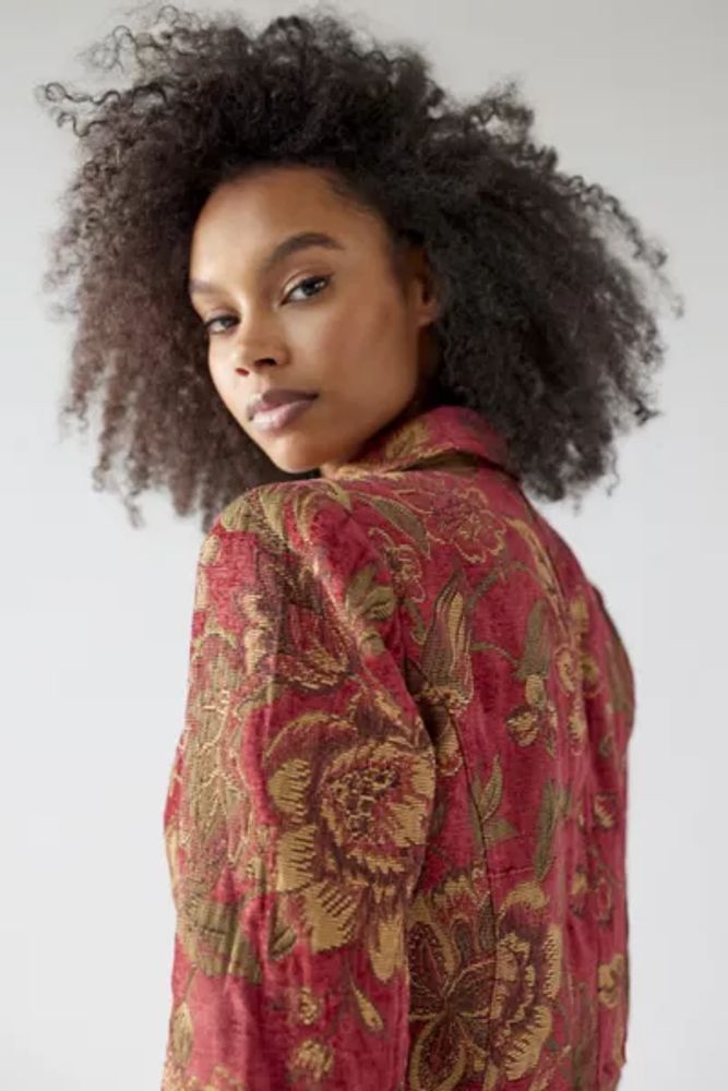 Urban Renewal Remade Cropped Floral Tapestry Jacket