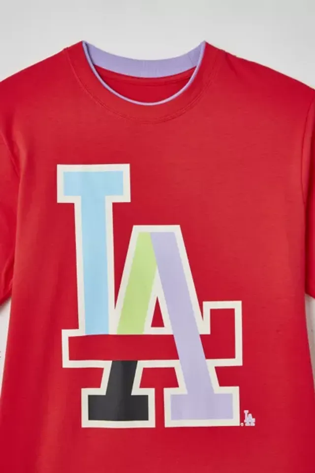 New Era Los Angeles Dodgers Camp Long Sleeve Tee in Brass, Men's at Urban Outfitters