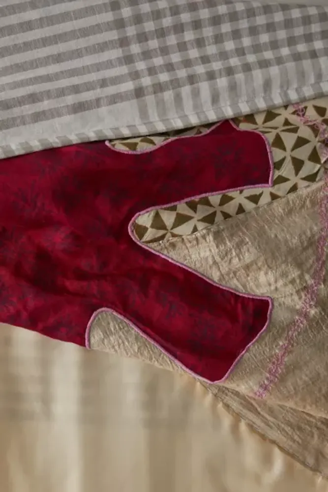 Urban Renewal Recycled Silk Sari Coverlet