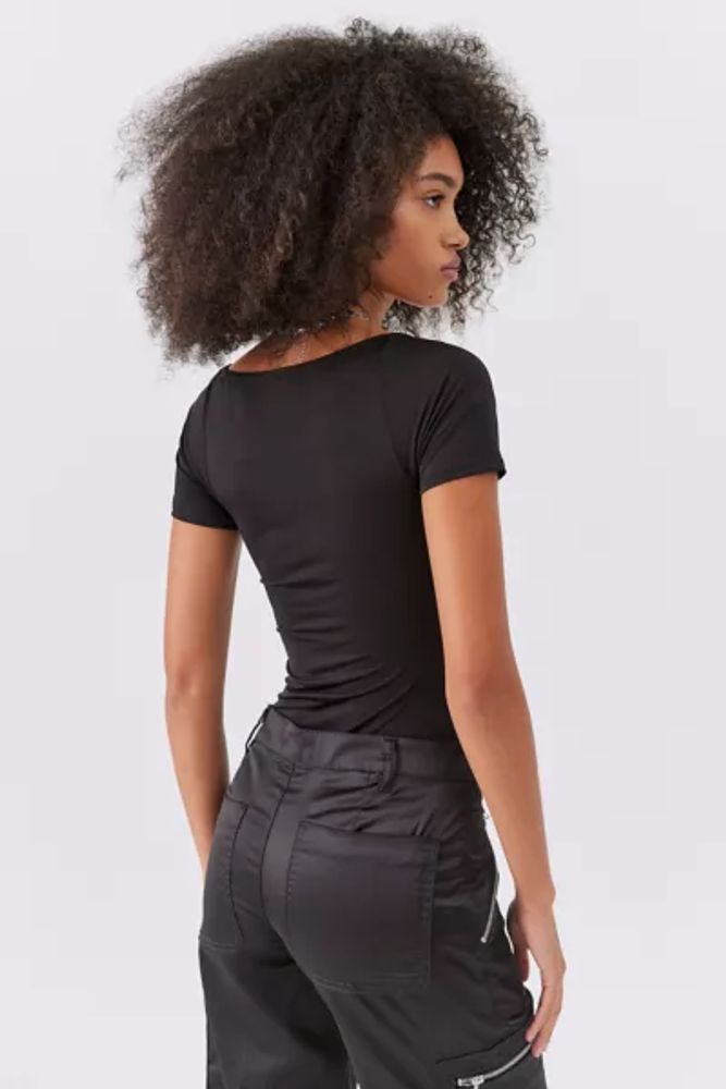 Out From Under Ruched Cutout Bodysuit