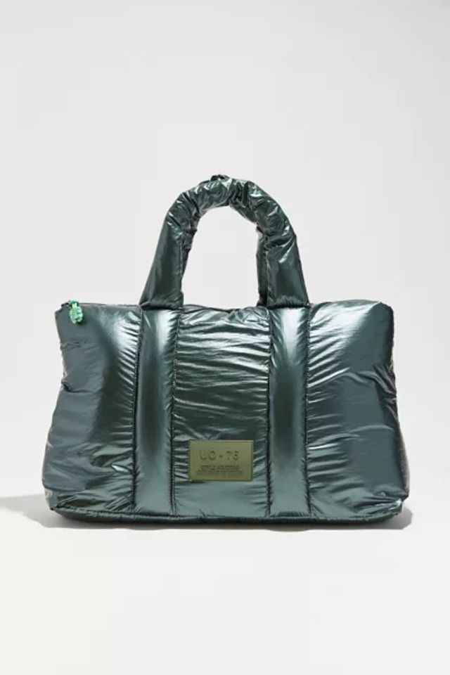 Urban Outfitters Bryn Puffy Nylon Crossbody Bag in Metallic