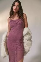 UO Tierra Lace Asymmetrical Midi Dress