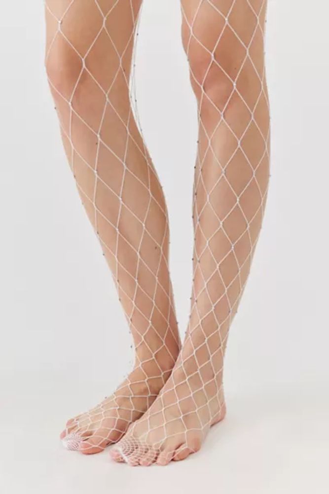 Urban Outfitters UO Rhinestone Fishnet Tights