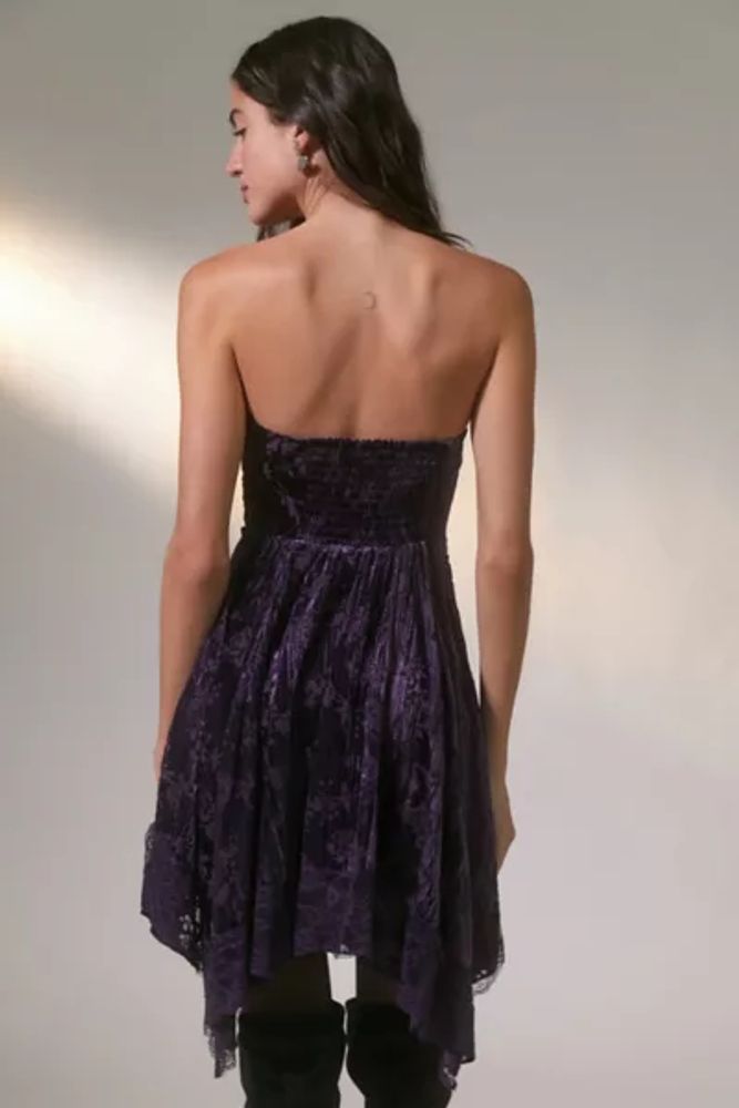 UO Gemma Lace Strapless Mini Dress
