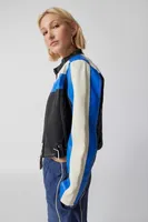 UO Jordan Faux Leather Racer Moto Jacket