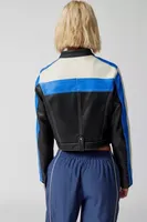 UO Jordan Faux Leather Racer Moto Jacket