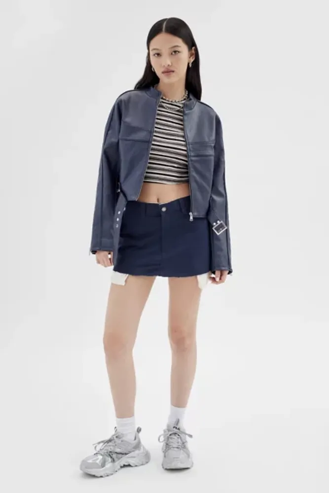 UO Jordan Faux Leather Moto Jacket