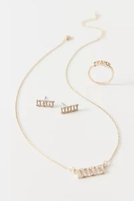 Angel Number Rhinestone Jewelry Set