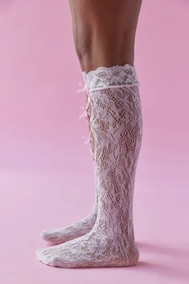 Cutout Lace Thigh-High Sock