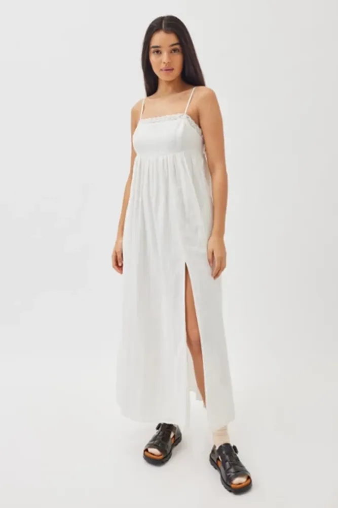 UO Clementine Lace-Trim Midi Dress