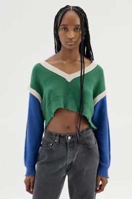 BDG Drew Colorblock Pullover Sweater