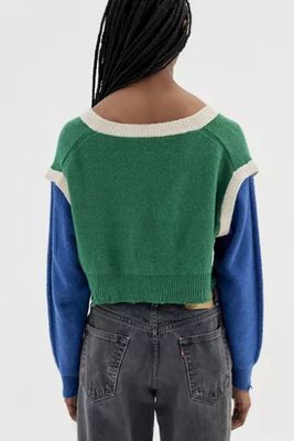 BDG Drew Colorblock Pullover Sweater