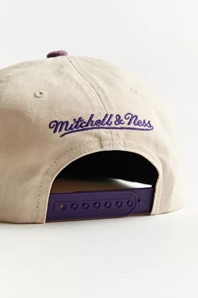 Mitchell & Ness x NBA Los Angeles Lakers District Grey & Navy Blue Snapback  Hat