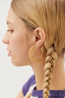 Nova Textured Hoop Earring