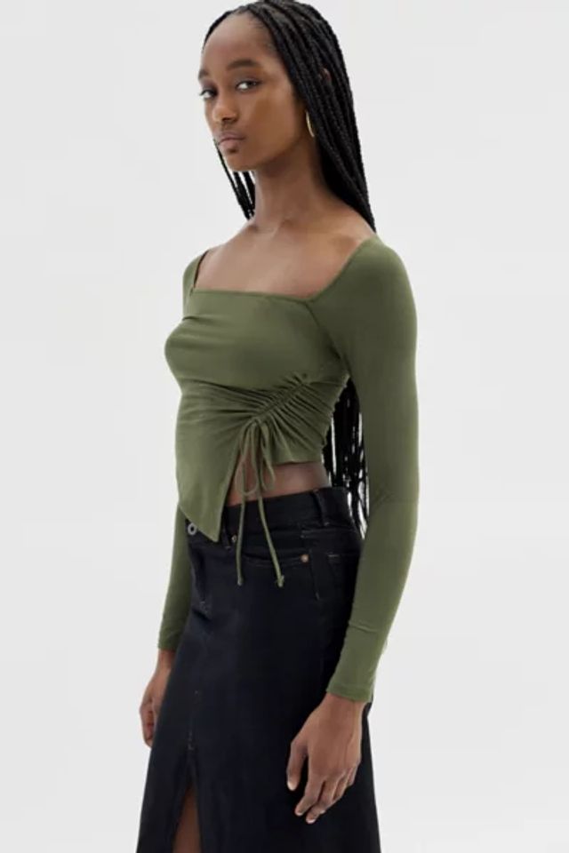 Urban Outfitters UO Aaliyah Cinched Square Neck Top
