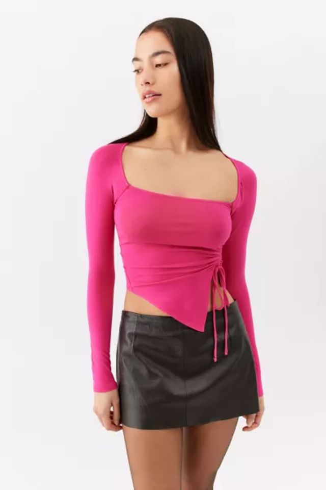 Urban Outfitters Uo Meg Square Neck Top in Purple