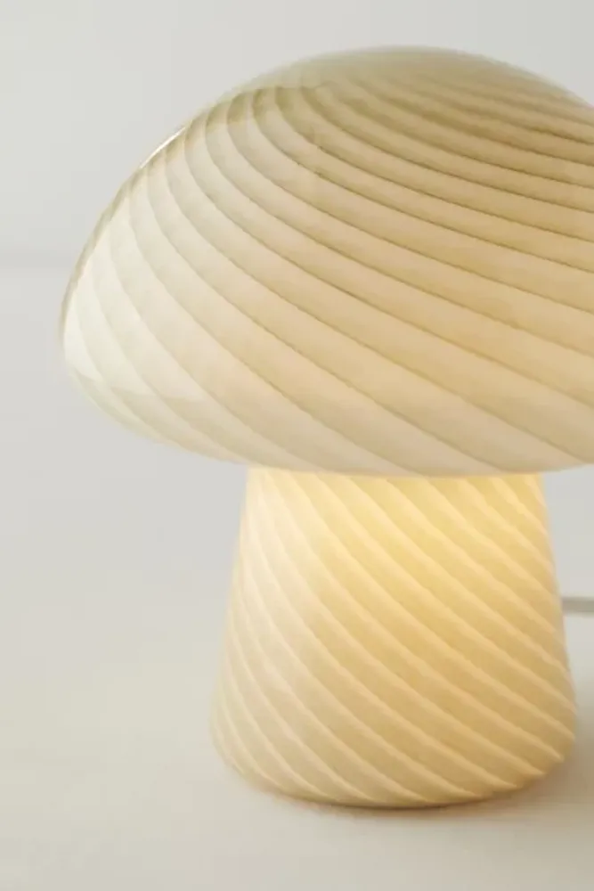 Mushroom Glass Table Lamp