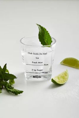 Cocktail Recipe Shot Glass Set