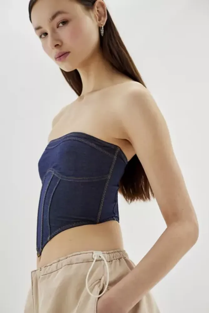 Urban Outfitters Out From Under Done Up Denim Corset