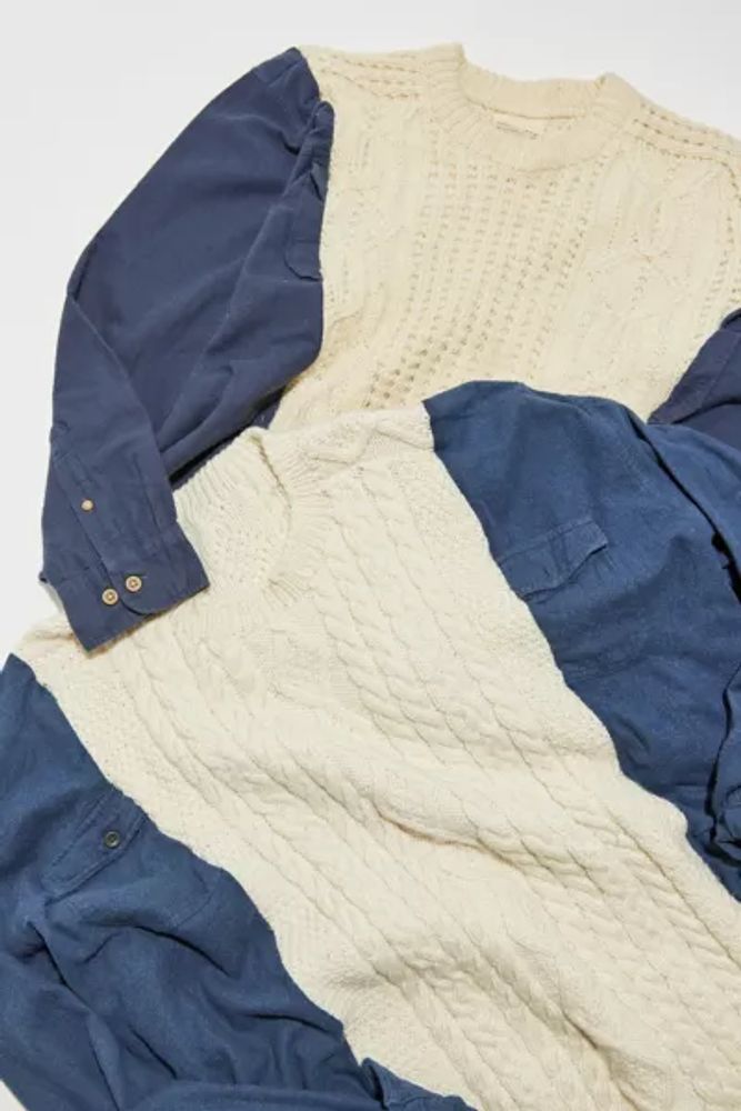 Urban Renewal Remade Spliced Fisherman Sweater Shirt