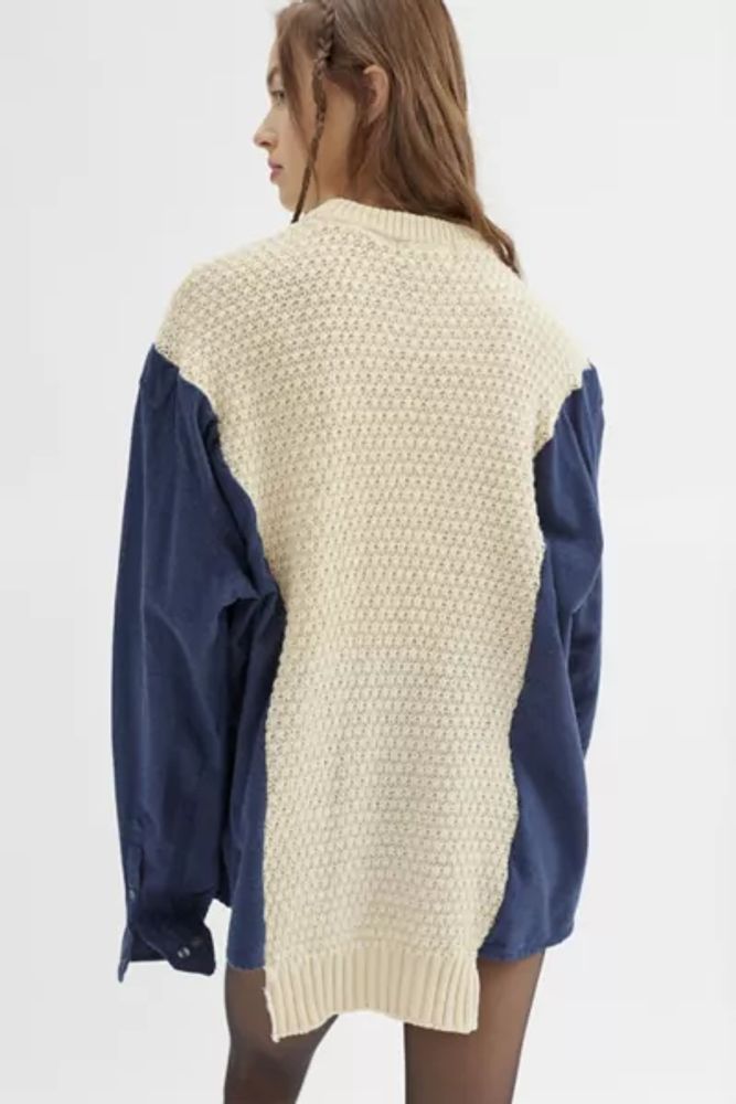 Urban Renewal Remade Spliced Fisherman Sweater Shirt