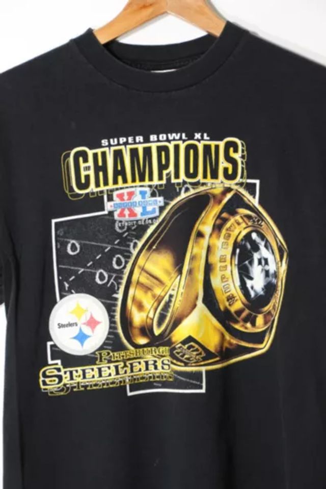 PITTSBURGH STEELERS SUPER BOWL XL CHAMPIONS VINTAGE T-SHIRT MEDIUM