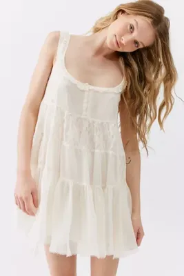 Urban Outfitters UO Jillian Lace Babydoll Mini Dress | Square One