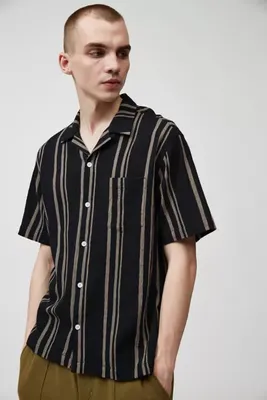 Standard Cloth Liam Stripe Crinkle Button-Down Shirt