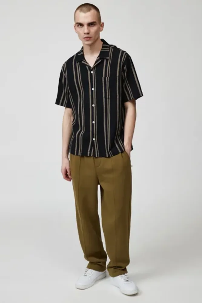 Standard Cloth Liam Stripe Crinkle Button-Down Shirt
