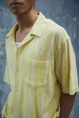 Standard Cloth Liam Stripe Pattern Crinkle Shirt