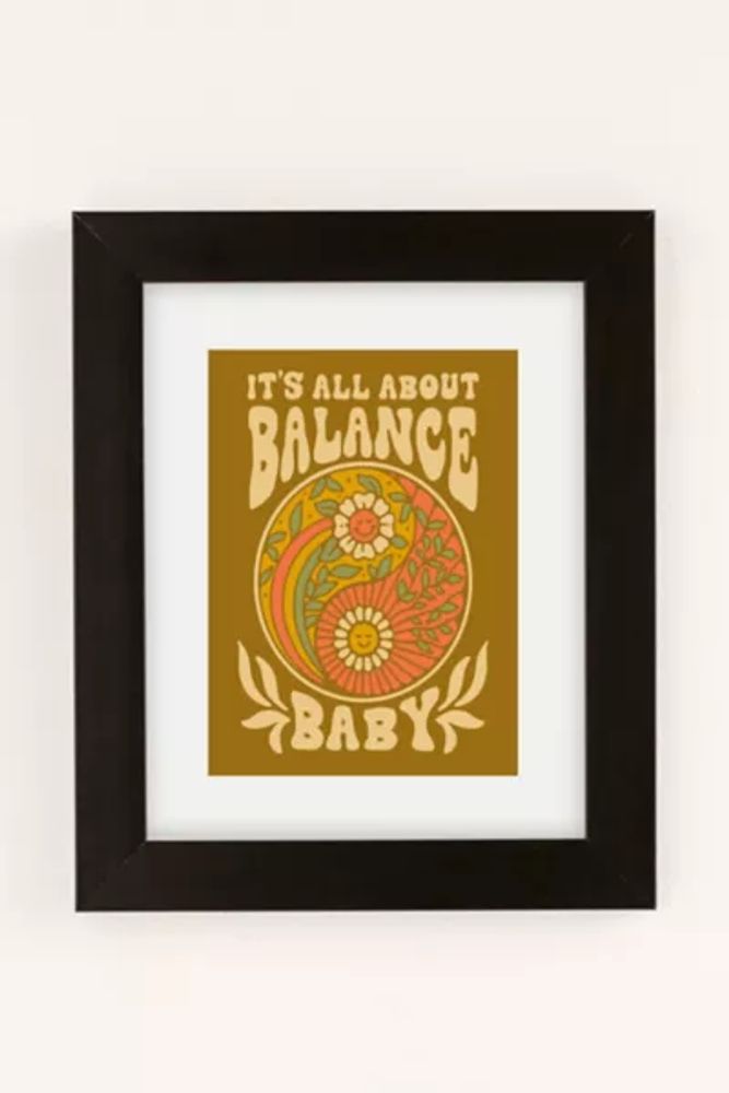 Kira Cyan Balance Baby Art Print