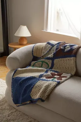 Earth Day Crochet Throw Blanket