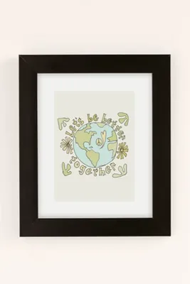 Surfy Birdy Let’s Be Better Together Art Print