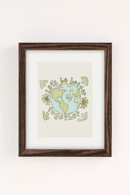 Surfy Birdy Let’s Be Better Together Art Print