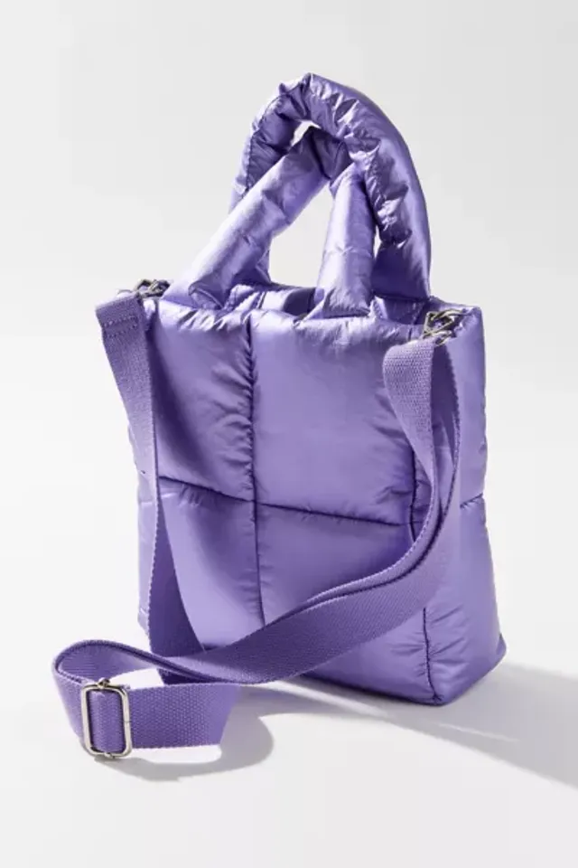 Urban Outfitters Bryn Puffy Nylon Crossbody Bag in Metallic
