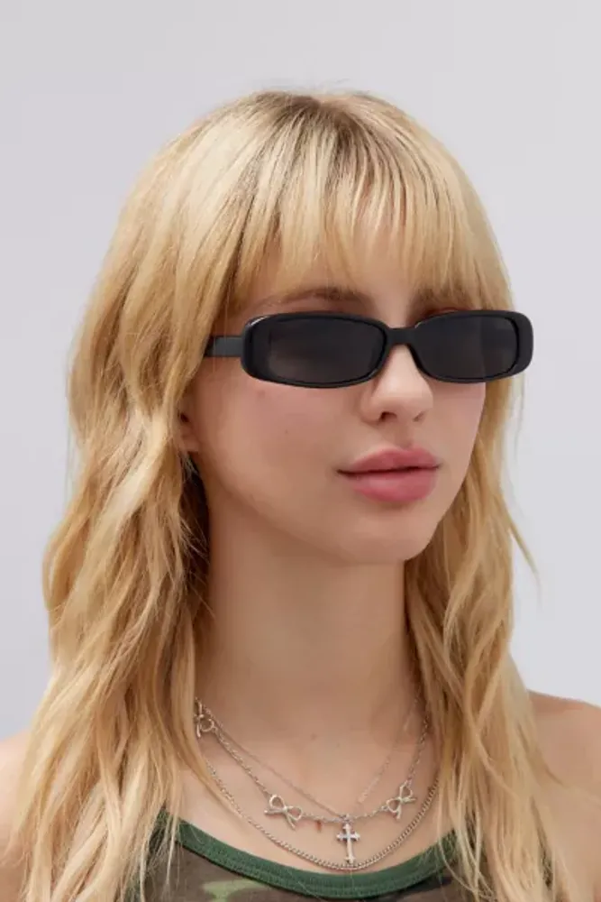 Buy ShadyVEU Slim Classic Rectangular Sunglasses UV Protection 90's Vintage  Small Wide Retro Frame Fashion Shades (Black Frame, Gradient Black Lens) at  Amazon.in