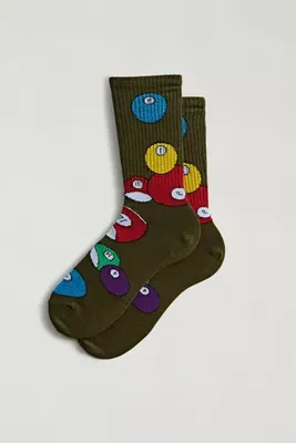Pool Ball Crew Sock