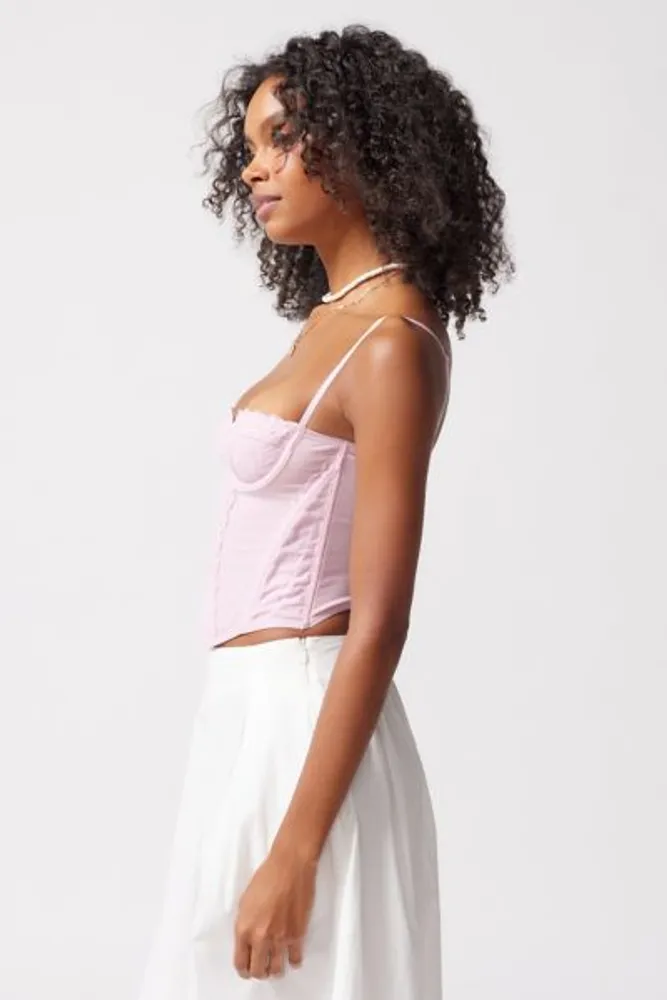Out From Under Modern Love Cropped Corset in Pink