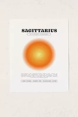 Elena Smith Sagittarius Zodiac Aura Art Print