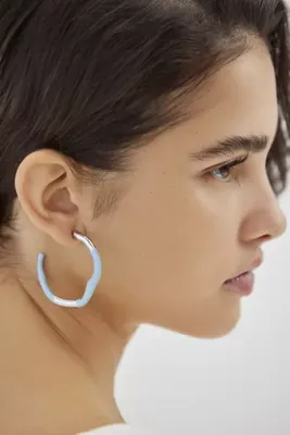 Ashley Enamel Dipped Hoop Earring
