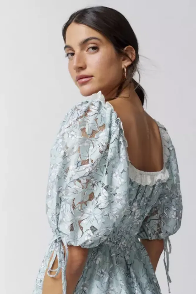 Urban Outfitters En Saison Caudry Floral Prairie Mini Dress