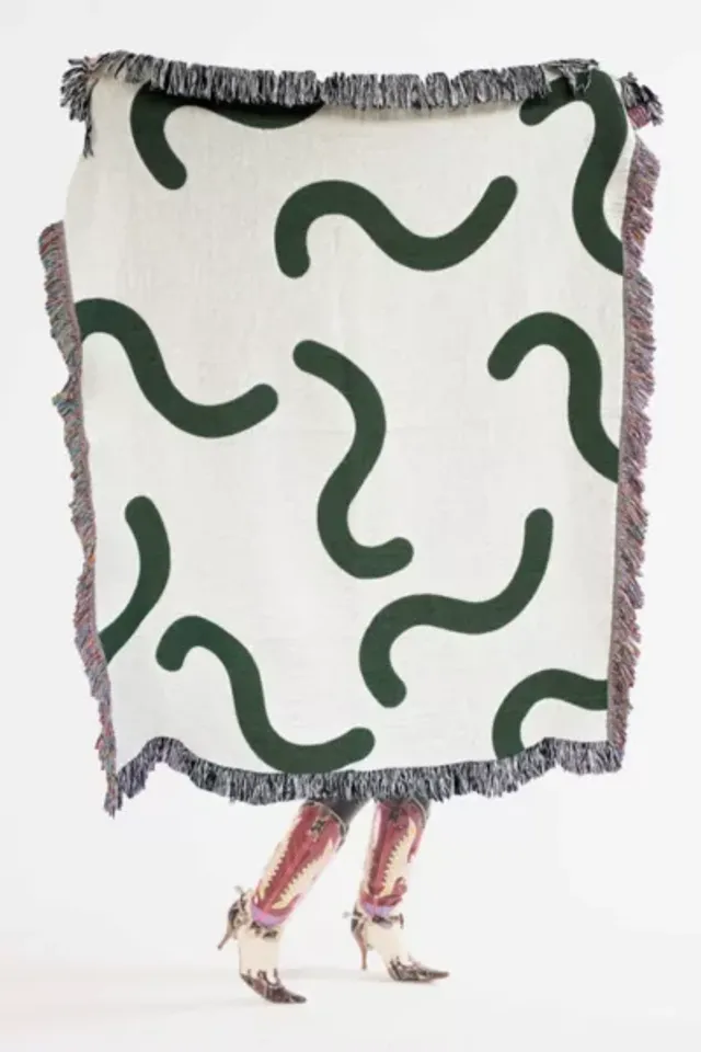 Green & Gold Woven Throw Blanket – Clr Shop