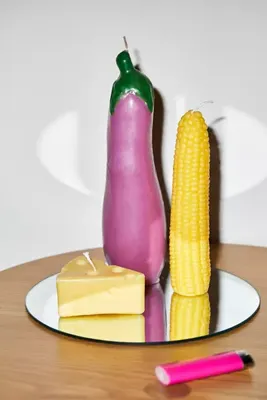 This Candle Is Lit Corn Shaped Candle