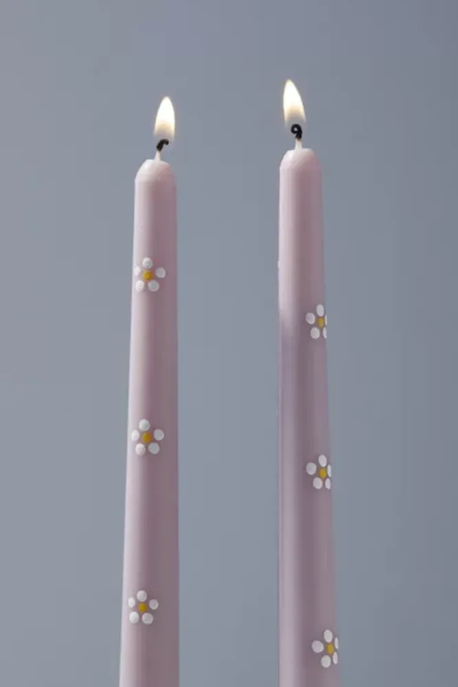 This Candle Is Lit Pretty Little Flower Taper Candle Set
