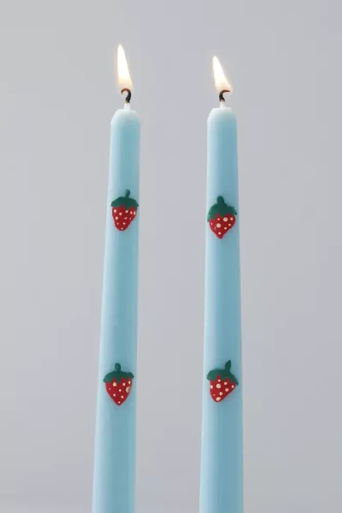 This Candle Is Lit Strawberry Taper Candle Set