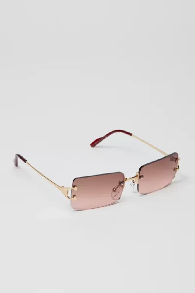 Berkeley Rimless Rectangle Sunglasses