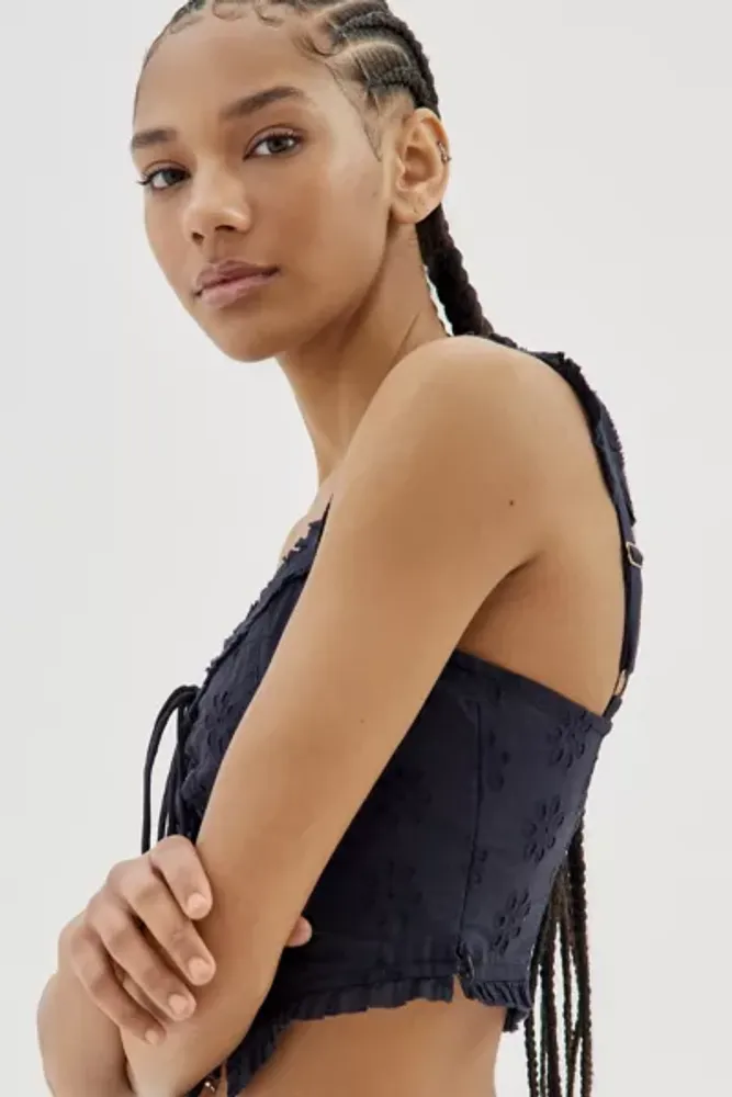 Urban Outfitters UO Layla Eyelet Corset Top