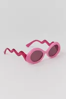Birdie Wavy Round Sunglasses