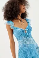 UO Hyacinth Lace Spliced Midi Dress