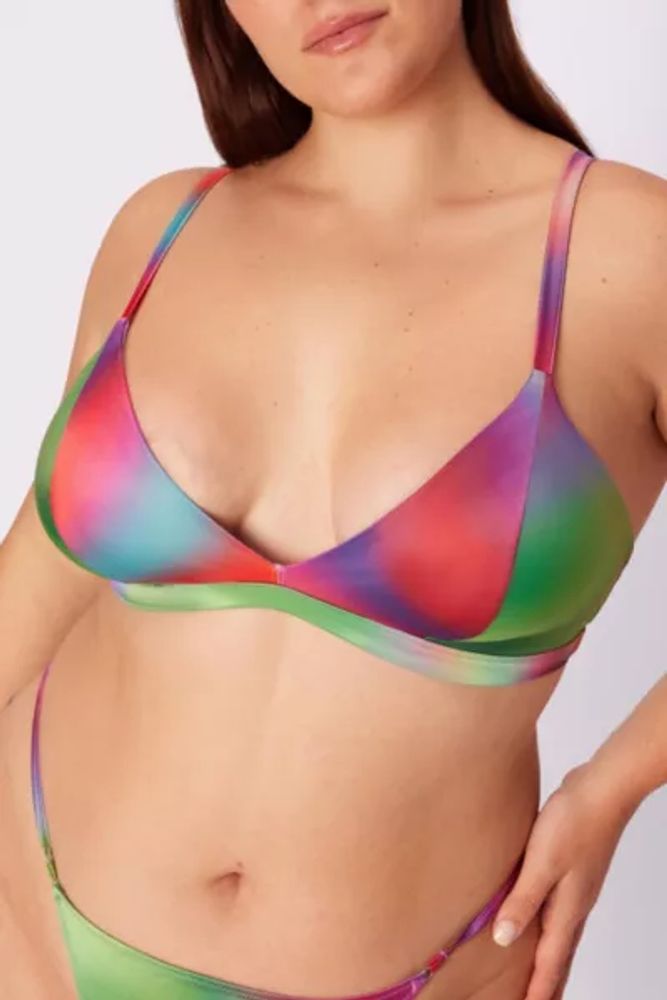 Urban Outfitters Parade Sustainable Glow Satin Luminous Triangle Bralette